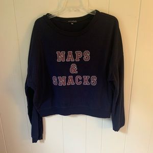 Size XXL pajama shirt “naps & snacks”